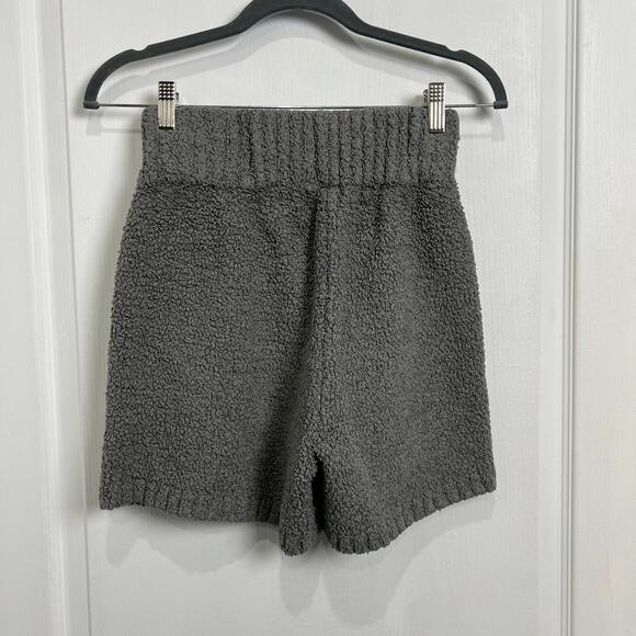 SKIMS Gray High Waisted Fuzzy Shorts Women's Size Small/Medium - Picture 2 of 5